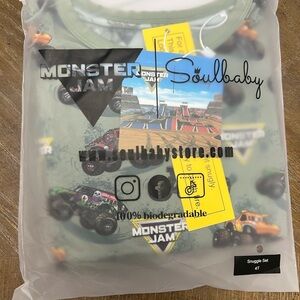 Soul Baby x Monster Jam Bamboo Grave Digger NWT